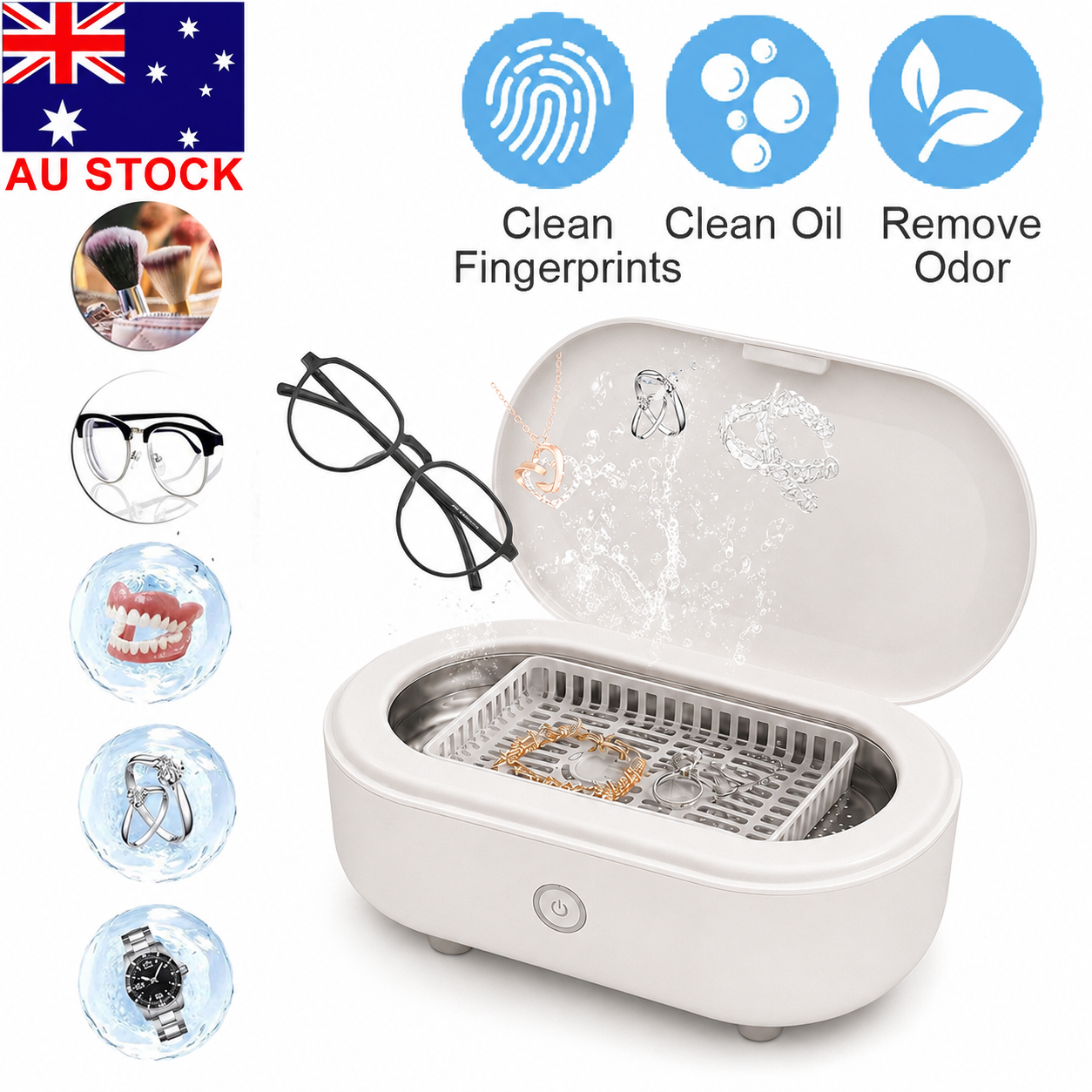 ULTRASONIC JEWELLERY CLEANER WITH CLEANING FLUID INCLUDED