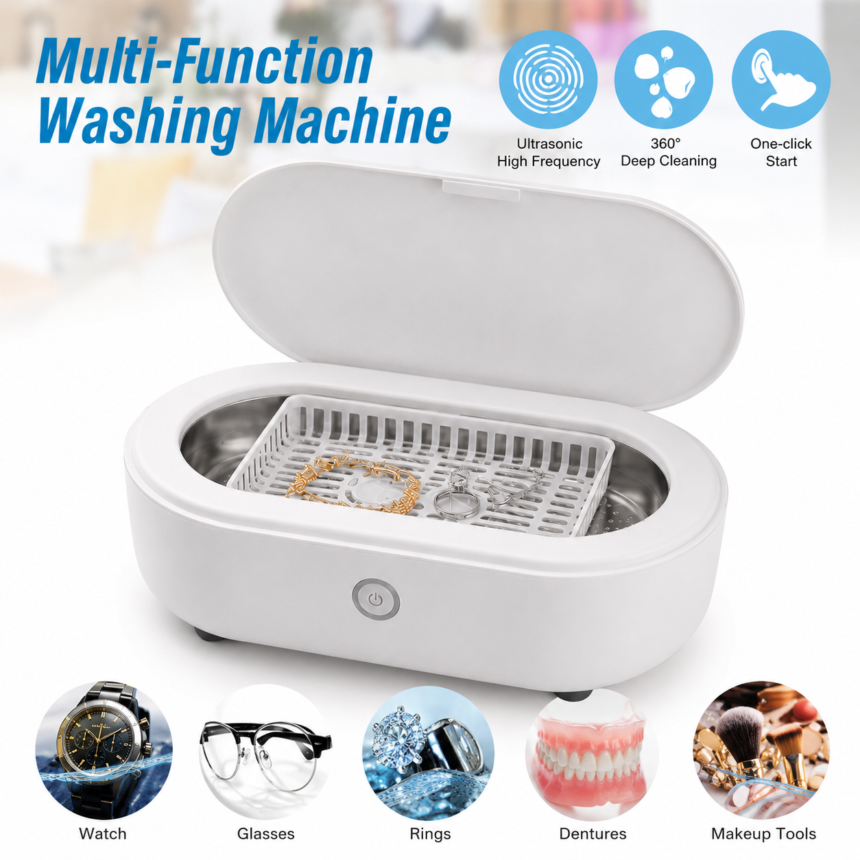 ULTRASONIC JEWELLERY CLEANER WITH CLEANING FLUID INCLUDED